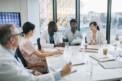 Delegates connecting at a professional healthcare event